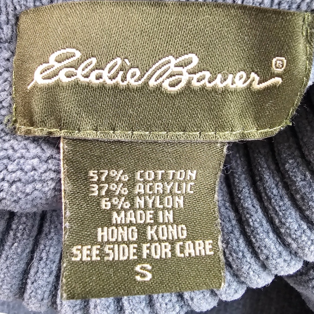 Eddie Bauer Sweater Womens Small Gray Rib Knit Soft Stretch Turtleneck Pullover - Picture 7 of 9
